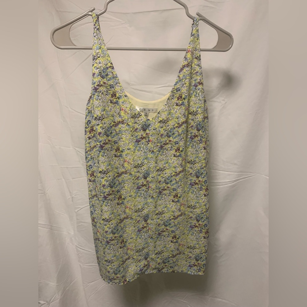 Cabi Positano Layered Floral Sleeveless Size Small